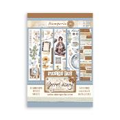 Washi pad 8 hojas A5 Secret Diary Stamperia