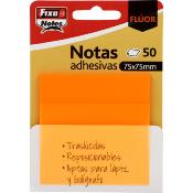 Notas Adhesivas Traslúcidas Naranja Fluor FixoNotes