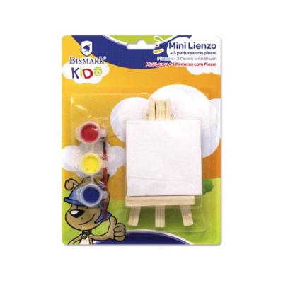 Mini Lienzo Kids + 3 Pinturas con Pincel